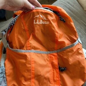 Brand new LL Bean Stowaway Day pack bright orange